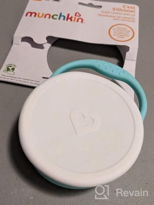 img 1 attached to Munchkin C’Est Silicone! Collapsible Snack Catcher With Lid, Mint - Toddler Food Cup review by Ashley Rice