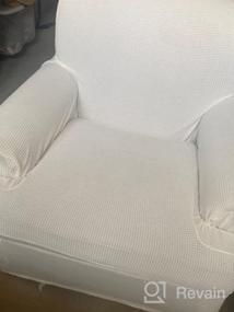 img 8 attached to Turquoize 3 Pieces Sofa Covers T Cushion Sofa Slipcovers For 2 Cushion Couch Stretch Couch Cover Soft Sofa Slip Cover Furniture Covers With 2 Individual T Cushion Seat Covers, (Large, Biscotti Beige)