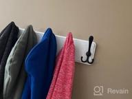 img 1 attached to Organize Your Space With WEBI Large Coat Rack Wall Mount - Rustic White, 38 9/16'' Long, 10 Hooks - Perfect For Coats, Clothes, And Jackets review by Melissa Cervantes