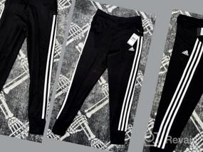 img 4 attached to Adidas 3-Stripes Cotton Joggers for Girls