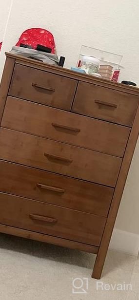 img 1 attached to Bamboo Bliss: Maydear'S 4-Drawer Chest For Stylish Storage In Any Room review by Chuck Derrick