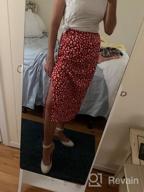 img 1 attached to Womens Printed High Waist Midi Skirt With Side Split And Zipper Detail - Perfect For Casual Wear review by Joseph Morris