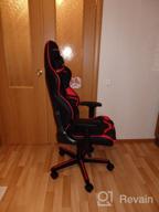 img 1 attached to DXRacer RV131 Black & Blue Racing Series Ergonomic Office Reclining Swivel Video Game Chair – Adjustable Seat for Adults, Teen Gamers, and Streamers review by BU Jang ᠌