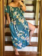 img 1 attached to Summer Ruffle Maxi Dress With Pockets For Women - Off Shoulder, Casual & Beachy By VERABENDI review by Eddie Orrell