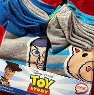 img 1 attached to Colorful Toy Story 4 Boys' Blue No Show Socks in Medium Size review by Jero Fontaine