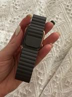 img 1 attached to Compatible Magnetic Band For Apple Watch 42Mm-49Mm: Adjustable Silicone Loopback Wristband For Series 8-SE review by Gus Gutierrez