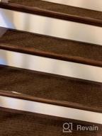 img 1 attached to Non-Slip Brown Carpet Stair Treads - 15-Pack Of 8"X30" Runners For Wooden Steps review by Brian Messerly