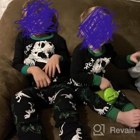 img 6 attached to 🛏️ Boys' Pajama Christmas Sleepwear Set - Sleepwear & Robes for Kids