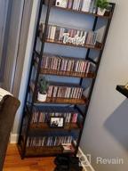 img 1 attached to Rolanstar 6-Tier Black Bookshelf With Industrial Style And Vintage Charm - Perfect For Living Room Or Bedroom review by Aaron Jones