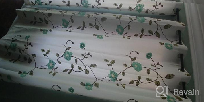 img 1 attached to Chic Floral Embroidered Grommet Curtains, 84 Inch Length - Keep Privacy And Style With VOGOL'S Pastoral Window Drapes For Living Room And Bedroom - Set Of 2 Panels, W52 X L84 review by Kaushik Hall
