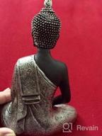 img 1 attached to 6" Black Polystone Buddha Sculpture With Engraved Carvings And Relief Detailing - Deco 79 review by Kwame Bandepalli