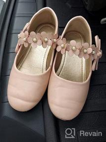 img 5 attached to 👞 PANDANINJIA Toddler Little Pearls Glitter Girls' Shoes: Stylish Flats for Your Little Ones