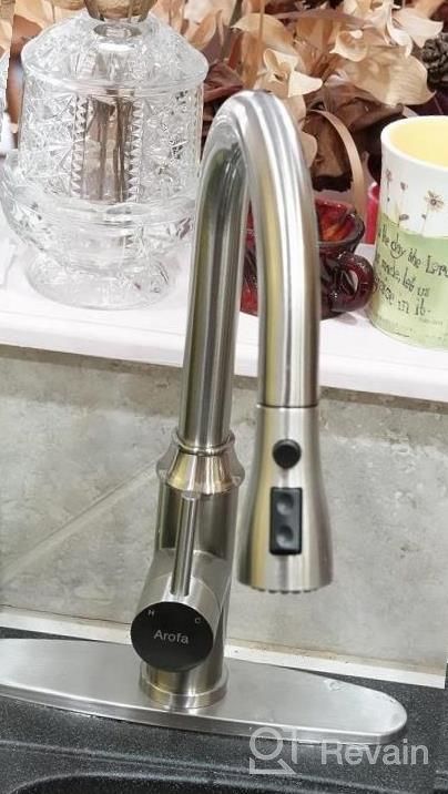 img 1 attached to Arofa Champagne Bronze Kitchen Faucet With Pull Out Sprayer: Upgrade Your Sink With A Single Handle Design And Golden Finish review by Kaushik Inlawker