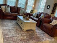 img 1 attached to Chris Loves Julia X Loloi Jules JUL-07 Natural / Ocean Oriental Area Rug 7'-6" X 9'-6 review by Emily Wilson