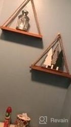 img 1 attached to Set Of 2 17-Inch Rustic Wood Hanging Rope Swing Shelves In Dark Gray By MyGift review by Heidi Reese