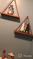 img 1 attached to Set Of 2 17-Inch Rustic Wood Hanging Rope Swing Shelves In Dark Gray By MyGift review by Heidi Reese