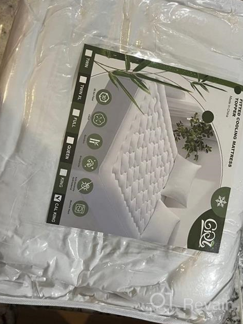 img 1 attached to Stay Cool And Comfortable With GRT Bamboo Full Size Mattress Pad Cover - Thick, Quilted, And Breathable review by Jarod Lacy