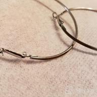 img 1 attached to Cocadant Set of 3 Big Hoop Earrings for Women with Sensitive Ears - Stainless Steel in 14K Gold, Rose Gold, and Silver Plating review by Justin Smith