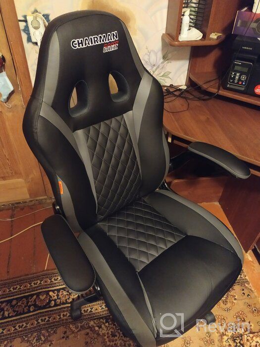 img 1 attached to Gaming chair Chairman GAME 15, upholstery: imitation leather, color: black/grey review by Bogusawa Wrzosek-Zbi ᠌