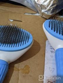 img 6 attached to Depets Self Cleaning Slicker Brush, Dog Cat Bunny Pet Grooming Shedding Brush - Easy To Remove Loose Undercoat, Pet Massaging Tool Suitable For Pets With Long Or Short Hair