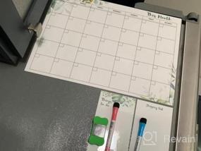 img 5 attached to Magnetic Calendar For Refrigerator (Floral) Set Of 3 Magnetic Dry Erase Calendar: Monthly Magnetic Fridge Calendar 17 X 12 Inch, Shopping List & To Do List 4 X 8 Inch 3 X Markers & 1 X Eraser