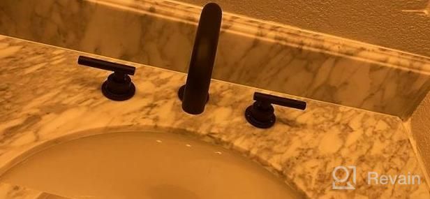 img 1 attached to Upgrade Your Bathroom With A Modern KES Widespread Faucet - Brushed Nickel Finish And Supply Hoses Included review by Eric Jenkins