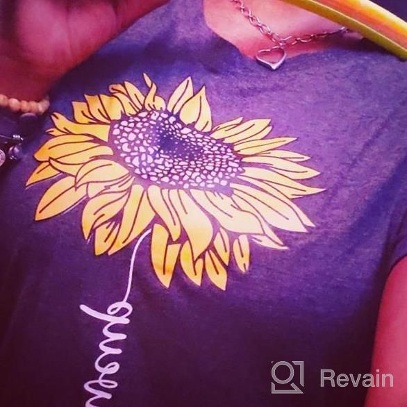 img 1 attached to Women'S Plus Size Sunflower Graphic T-Shirt Short Sleeve Casual Tees (XL-4XL) review by Miranda Montoya