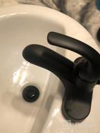 img 1 attached to Lead-Free Oiled Rubbed Bronze Single Handle Commercial Bathroom Faucet For Basin Sink With Pop-Up Drain Assembly - 4 Inch Centerset Vanity Faucet And Basin Mixer Tap By WOWOW review by Bruce Willam