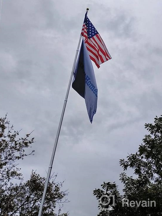 img 1 attached to Raise Your Flag To New Heights With WeValor'S 16Ft Heavy-Duty Aluminum Telescopic Flag Pole Kit With American Flag And Golden Ball Top review by Mike Ramani