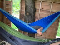 img 1 attached to Camping Hammock With Netting - Single & Double Tree Hammock With Lightweight Nylon, Portable For Backpacking, Travel, Beach And Yard - Perfect For Pest-Free Relaxation Outdoors review by Cole Dutta