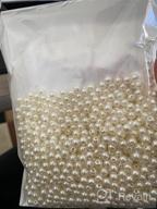 img 1 attached to Pearl Beads For Craft, Anezus 800Pcs Ivory Faux Fake Pearls, 8 MM Sew On Pearl Beads With Holes For Jewelry Making, Bracelets, Necklaces, Hairs, Crafts, Decoration And Vase Filler review by Dennis Moonin