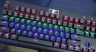 img 1 attached to MechanicalEagle Z-77 75% Mechanical Keyboard Aluminium Panel Clicky Blue Switches Rainbow LED Backlit N-Key Rollover 87-Key Tenkeyless Hot Swappable Spare Switches Included review by Mark Hobbs