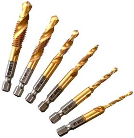 img 2 attached to HSS titanium coated tap drill set, 3-10mm