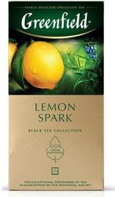 img 2 attached to Black tea Greenfield Lemon Spark in bags, 25 pak.