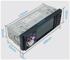 img 1 attached to 📻 Podofo-P4032 Stereo: High-Tech Bluetooth, USB, AUX, SD Player with Camera and Screen