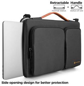 img 3 attached to Tomtoc Laptop Shoulder Bag A42 for 13.5" laptops (for Macbook Pro 14"), black