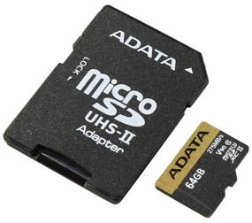 img 2 attached to 📷 ADATA microSDXC 64GB Class 10, V90, UHS-II U3: High-Speed R/W 275/155 MB/s with SD Adapter