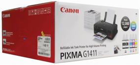 img 1 attached to 🖨️ High-Quality Canon PIXMA G1411 Inkjet Printer: Color, A4 Size, Black