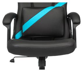 img 3 attached to Computer chair Zombie DRIVER gaming, upholstery: imitation leather, color: black/blue