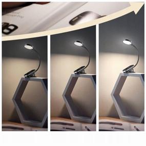 img 3 attached to Baseus Comfort Reading Mini Clip Lamp - 3W LED Office Lamp in Grey: Enhance Productivity and Comfort