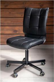 img 3 attached to Computer chair Hesby Chair 1, soft wheels, eco-leather quilted black