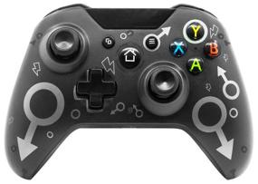 img 3 attached to Wireless Gamepad Matt Black with Mars Symbol for Xbox One/S/X, PS3 and PC