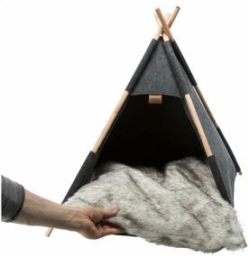 img 1 attached to Bed-cave Tipi, Trixie (goods for animals, 55 x 65 x 55 cm, anthracite, 36275)