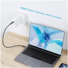 img 3 attached to USB-C cable 10Gb/s 4K, fast charging Power Delivery, 100W, 5A, 2m