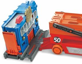 img 3 attached to Car transporter Hot Wheels GHR48, 18 cm, orange