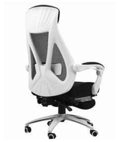 img 1 attached to 🪑 Hbada 77WMJ Computer Chair: Textile Upholstery, Sleek Black/White Design for Office Comfort