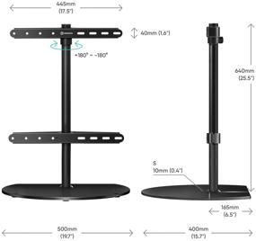 img 3 attached to ONKRON PT2 TV stand 32"-65" desktop, up to 35 kg, 360° rotation, black