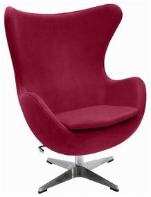 img 1 attached to Armchair BRADEX HOME EGG CHAIR, 87 x 76.5 cm, upholstery: imitation leather, color: black