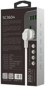 img 3 attached to Surge protector LDNIO SC3604, 3 sockets, C/C, 10A / 2500 W grey/black 2 m
