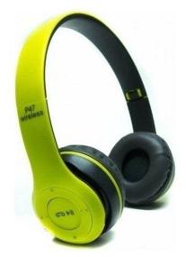 img 1 attached to 🎧 Green P47 Multi On-Ear Bluetooth Headphones with Microphone - Wireless Headphones